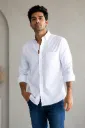 Men's Premium White Oxford Cotton Shirt | Full Sleeve | Regular Fit | Formal  Casual Wear